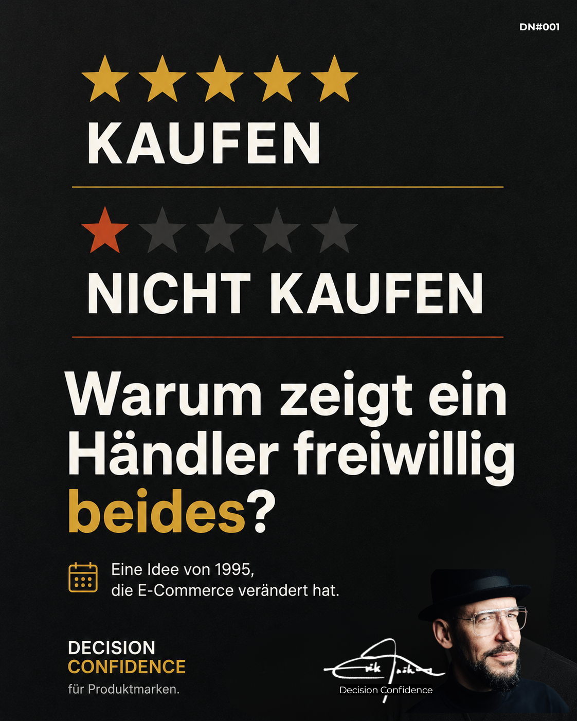 Decision Story 001 – Kaufen oder nicht kaufen: Warum zeigt ein Händler freiwillig positive und negative Bewertungen?
